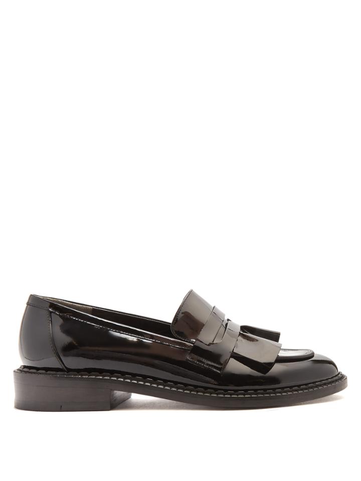 Robert Clergerie Joux Ruffle Patent-leather Loafers