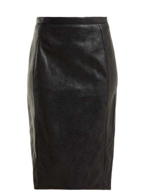 Matchesfashion.com Stella Mccartney - Faux Leather Pencil Skirt - Womens - Black