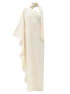 Taller Marmo - Ubud One-shoulder Crepe Maxi Dress - Womens - Ivory