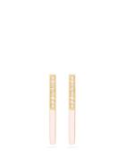 Matchesfashion.com Alison Lou - Linear Medium Diamond And 14kt Gold Earrings - Womens - Pink