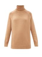 Matchesfashion.com Johnstons Of Elgin - Sophia Roll-neck Cashmere Sweater - Womens - Camel
