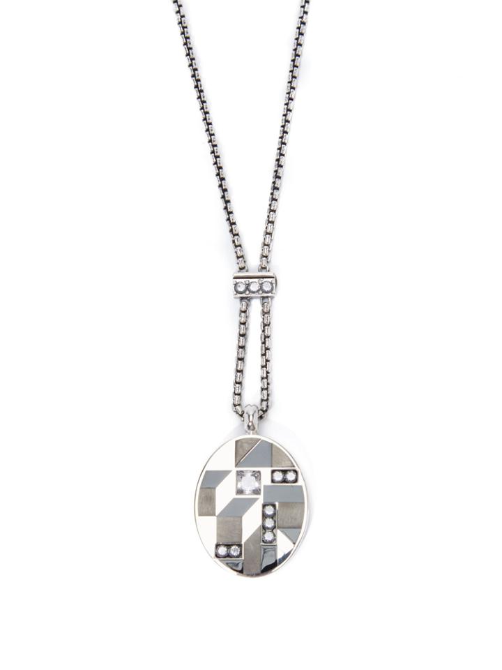 Bottega Veneta Oval Pendant Necklace