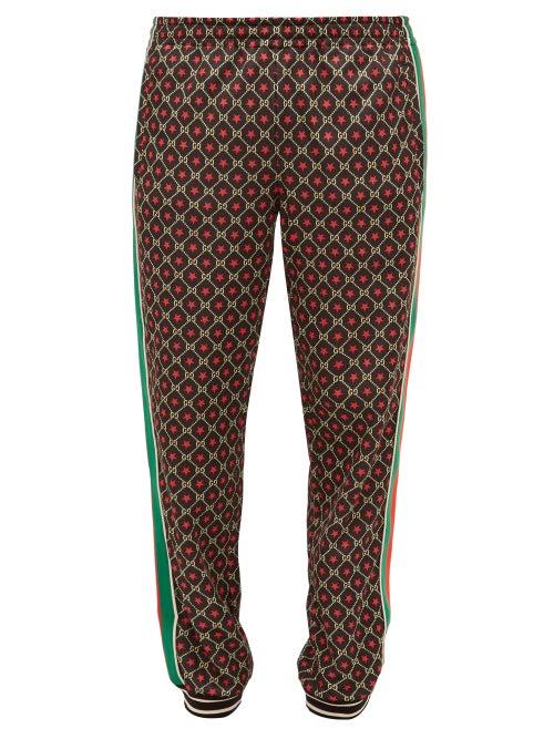 Matchesfashion.com Gucci - Gg Print Track Pants - Mens - Black Brown