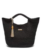 Matchesfashion.com Heidi Klein - Grace Bay Medium Raffia Basket Bag - Womens - Black