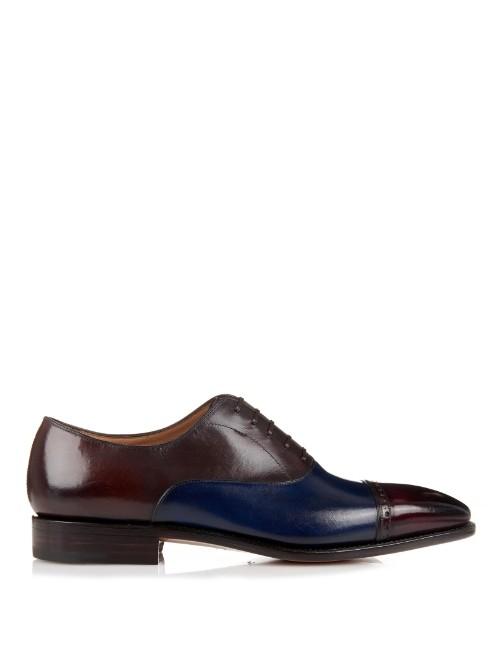 Salvatore Ferragamo Norman Tramezza Leather Brogues