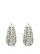Matchesfashion.com Jil Sander - Chunky Textured Hoop Earrings - Womens - Silver
