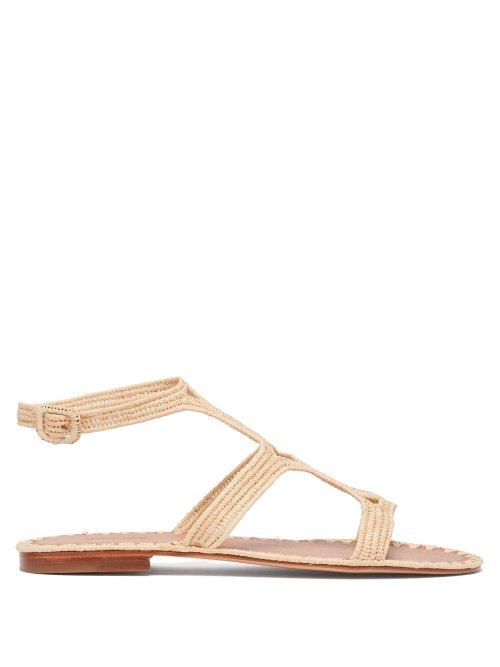 Matchesfashion.com Carrie Forbes - Hind Raffia Sandals - Womens - Cream
