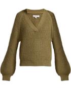 Matchesfashion.com Apiece Apart - Astro Wool Blend V Neck Sweater - Womens - Khaki