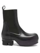 Rick Owens - Beatle Ballast Leather Platform Chelsea Boots - Womens - Black