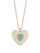 Matchesfashion.com Noor Fares - Anahata Diamond & 18kt Gold Necklace - Womens - Blue