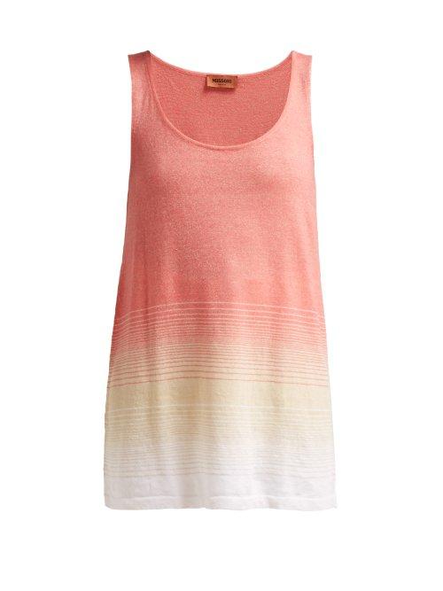Matchesfashion.com Missoni - Ombr Cashmere Blend Tank Top - Womens - Pink Multi