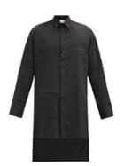 Matchesfashion.com Y-3 - Longline Cotton-blend Shirt - Mens - Black