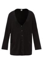 Totme - Oversized Cable-knit Wool Cardigan - Womens - Black