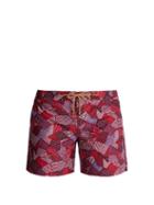 Matchesfashion.com Thorsun - Titan Fit Tile Print Swim Shorts - Mens - Red