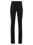 Matchesfashion.com Galvan - Slashed Tuxedo Slim Leg Split Hem Crepe Trousers - Womens - Black