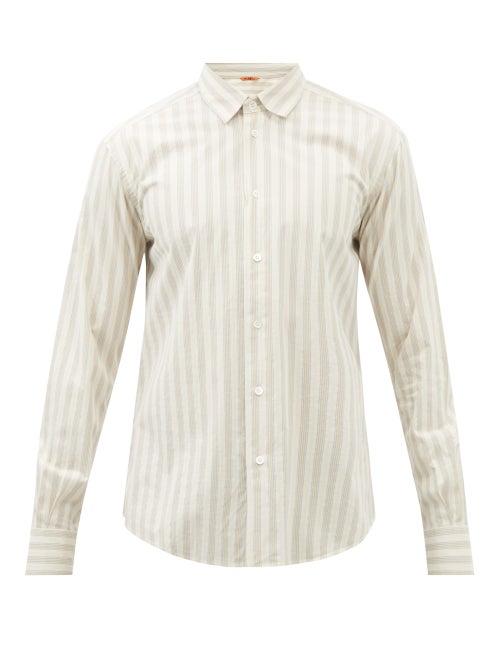 Barena Venezia - Strigion Striped Cotton-twill Shirt - Mens - Cream