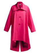 Matchesfashion.com Issey Miyake - Oversized Pleated Collar Canvas Overcoat - Womens - Pink