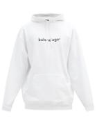 Matchesfashion.com Balenciaga - Symbolic-print Cotton-jersey Hooded Sweatshirt - Mens - White