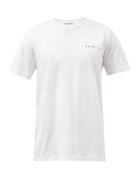 Marni - Logo-embroidered Cotton-jersey T-shirt - Mens - White