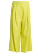 Adam Lippes Pleated-front Wide-leg Cropped Trousers