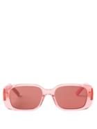 Dior - Wilddior Rectangle Acetate Sunglasses - Womens - Pink