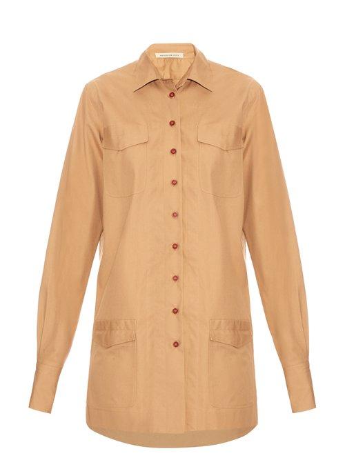 Matchesfashion.com Mafalda Von Hessen - Safari Cotton Dress - Womens - Beige