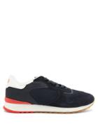 Matchesfashion.com Orlebar Brown - Oleta Suede-trimmed Canvas Trainers - Mens - Navy Multi