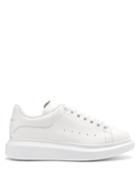 Matchesfashion.com Alexander Mcqueen - Raised Sole Low Top Leather Trainers - Womens - White