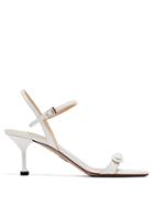 Matchesfashion.com Prada - Button Strap Leather Sandals - Womens - White