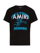 Matchesfashion.com Amiri - Hollywood Demons Print Cotton T Shirt - Mens - Black