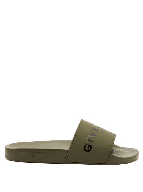 Matchesfashion.com Givenchy - Rubber Slides - Mens - Khaki