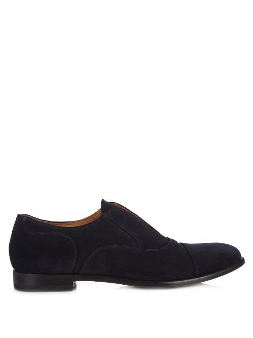 Armando Cabral Slip-on Suede Derby Shoes