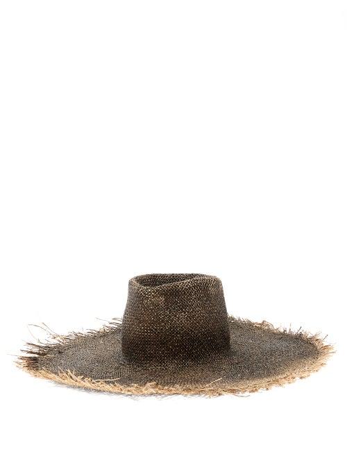 Matchesfashion.com Reinhard Plank Hats - Big Nana Frayed Straw Hat - Womens - Black