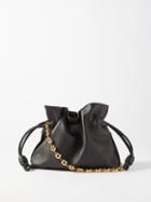 Loewe - Flamenco Mini Chain-strap Leather Shoulder Bag - Womens - Black