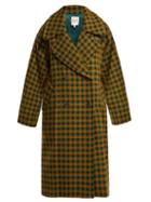 Matchesfashion.com Sea - Ethno Pop Plaid Wool Blend Coat - Womens - Green Multi