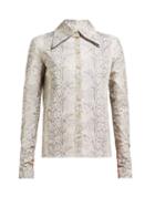 Matchesfashion.com A.w.a.k.e. Mode - Tonie Python Print Cotton Poplin Shirt - Womens - Grey Multi