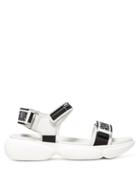 Matchesfashion.com Prada - Cloudbust Technical Knit Sandals - Womens - Black White