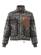 Matchesfashion.com Amiri - Bandana-print Fleece Jacket - Mens - Black