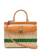 Matchesfashion.com Rodo - Wicker & Leather Box Bag - Womens - Beige Multi