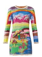 Matchesfashion.com Ashish - Magic Mushroom Embellished Mini Dress - Womens - Multi