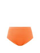 Matchesfashion.com Cossie + Co - The Lucinda High-rise Bikini Briefs - Womens - Orange