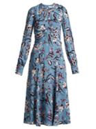 Erdem Carwen Tulip Dream Printed Crepe Midi Dress