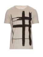 Burberry Brit Brushstroke-checked Print Cotton T-shirt