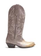 Matchesfashion.com Golden Goose Deluxe Brand - Kidman Distressed Leather Knee Boots - Womens - Grey Gold