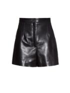 Balenciaga High-waist Leather Shorts