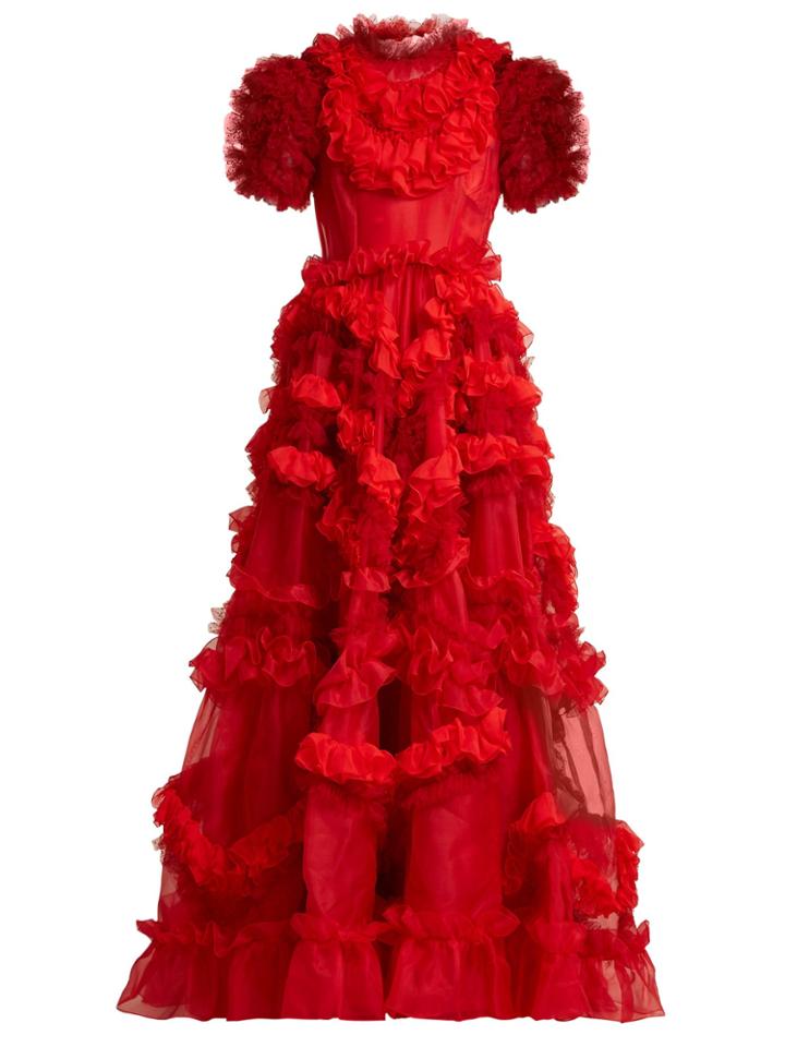 Dolce & Gabbana Ruffle-trimmed Silk-blend Organza Gown