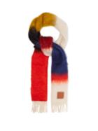 Matchesfashion.com Loewe - Anagram Logo-patch Mohair-blend Scarf - Womens - Red