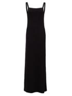 Matchesfashion.com Matteau - The Square Knit Scoop-back Maxi Dress - Womens - Black