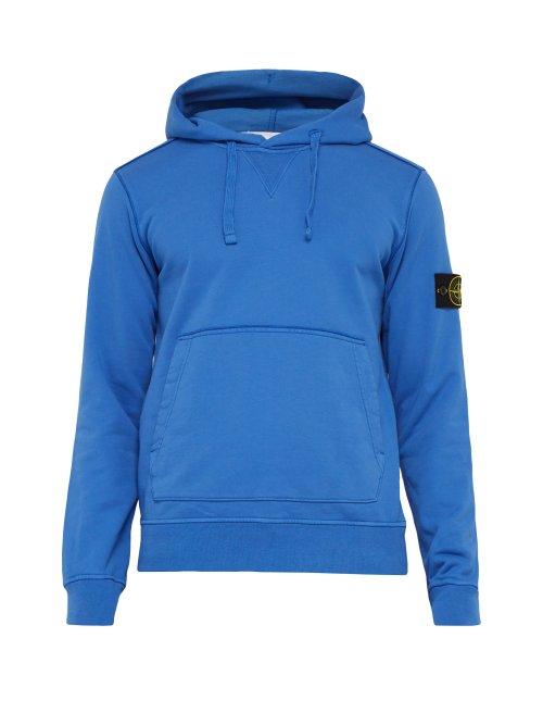 Matchesfashion.com Stone Island - Hooded Cotton Jersey Sweatshirt - Mens - Blue