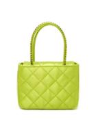Amina Muaddi - Super Amini Betty Crystal-handle Satin Box Bag - Womens - Green